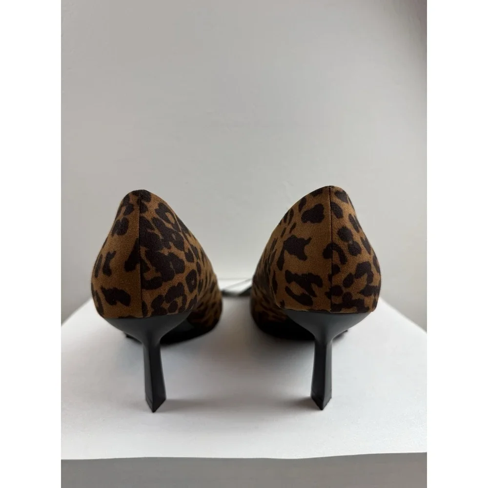Madden NYC Leopard Print Pointed Toe Kitten Heel Pumps Animal Print Womens Sz 11